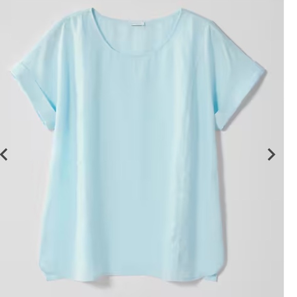 J Jill Pure Jill Linen Popover Top Light Blue Sea Lightweight Size Large Tall - Picture 3 of 13